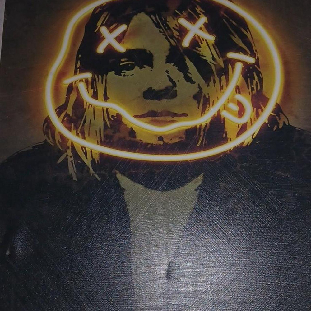 Kurt Cobain neon art print #Nirvana #NeonArt